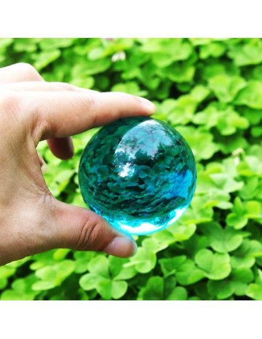 Bola de Cristal K9 60mm LONGWIN con Soporte Azul Lago