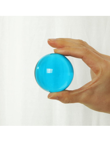 Bola de Cristal K9 60mm LONGWIN con Soporte Azul Lago