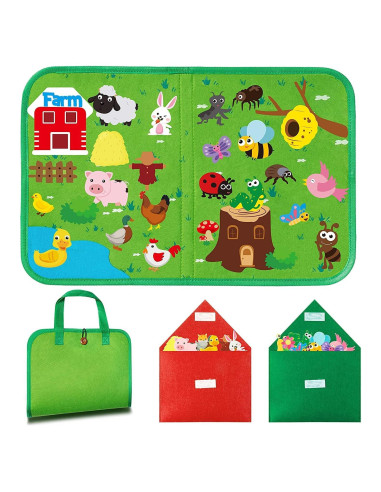 BeYumi Kit de Fieltro Granja e Insectos 49 Piezas