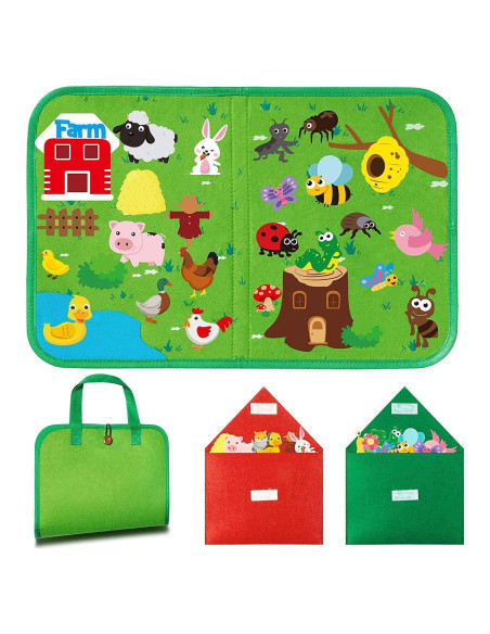 BeYumi Kit de Fieltro Granja e Insectos 49 Piezas