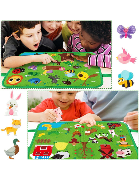 BeYumi Kit de Fieltro Granja e Insectos 49 Piezas