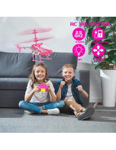 Helicóptero RC Bloolilies Rosado 2.4GHz para Niños 8+ 2