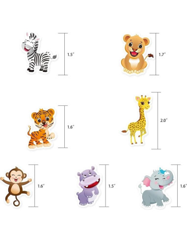 WERNNSAI Decoraciones de Pasteles Selva 28 PCS Fiesta Infantil