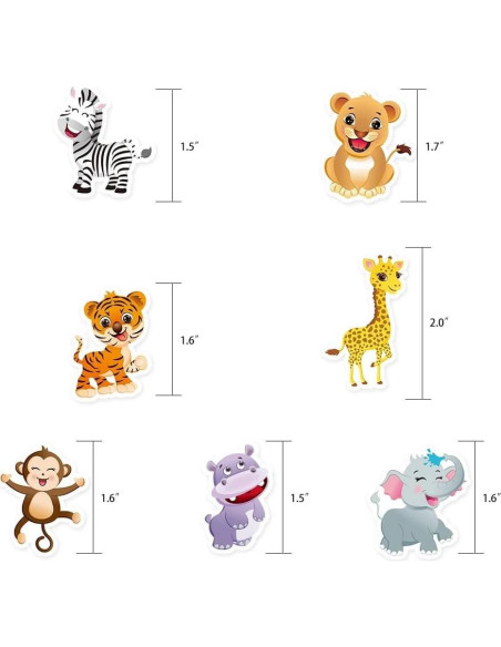 WERNNSAI Decoraciones de Pasteles Selva 28 PCS Fiesta Infantil