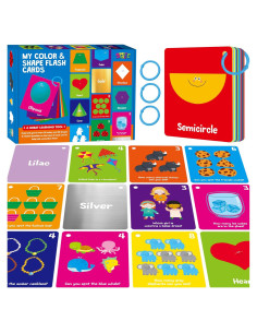 Tarjetas de Flash Color y Forma SpriteGru 50 Piezas Educativas