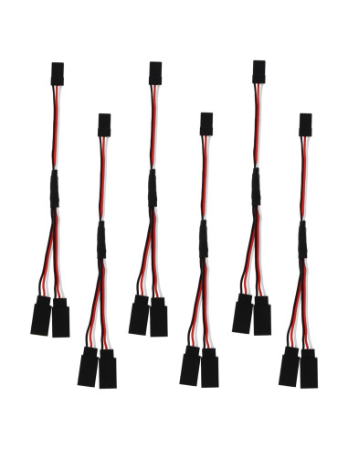 6 Piezas Conector JST Macho a 2 Hembras 15 cm DiGiYes