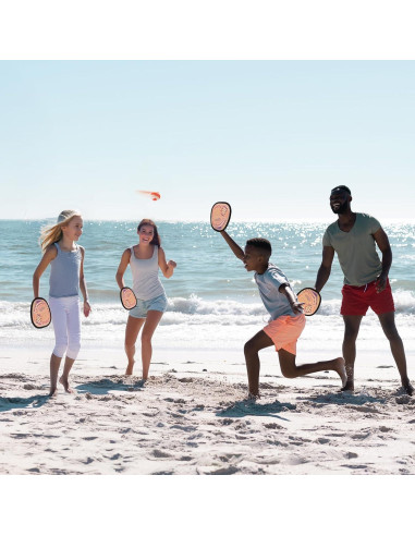 Juego de Lanzar y Atrapar Qrooper 4 Palas 4 Pelotas