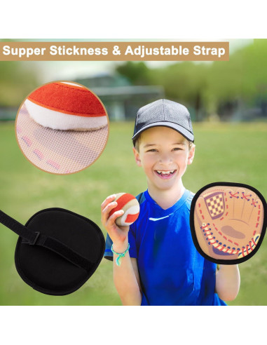 Juego de Lanzar y Atrapar Qrooper 4 Palas 4 Pelotas