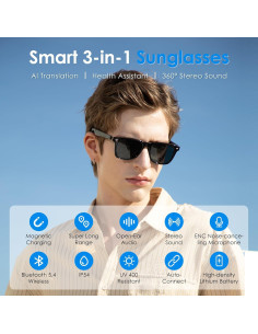 Gafas de sol inteligentes GetD con Bluetooth y traducción AI 2