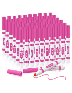 Marcadores Lavables Janlaugh 60 Pcs Punta Cónica Rosados