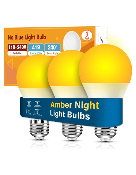 Bombillas LED Ámbar Neporal 9W 1800K Luz Cálida (3 Pzs)