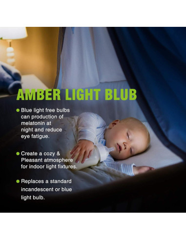 Bombillas LED Ámbar Neporal 9W, luz cálida 800 lúmenes