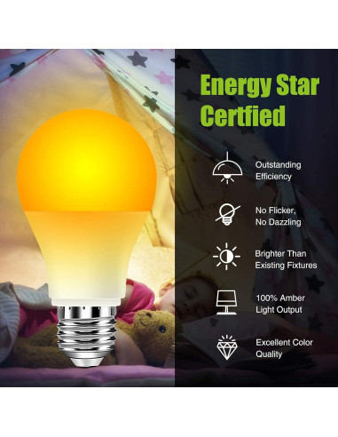 Bombillas LED Ámbar Neporal 9W, luz cálida 800 lúmenes