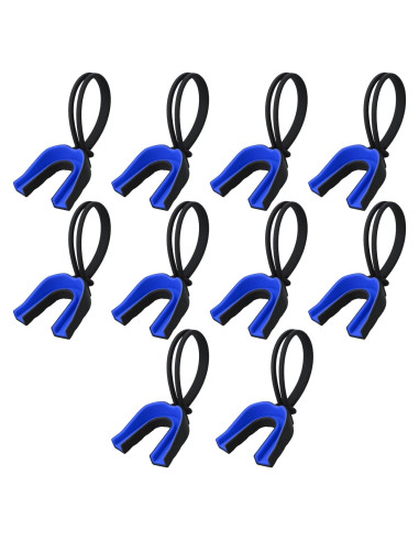 Protector Bucal Deportivo Seematn 10 Piezas Negro Azul