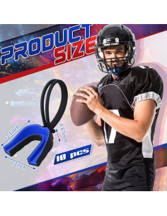 Protector Bucal Deportivo Seematn 10 Piezas Negro Azul 2