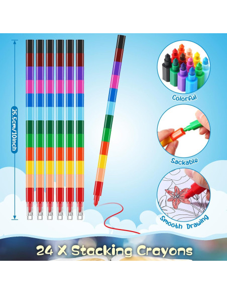 BenLouis 24 Libros de Colorear Cristianos + 24 Crayones