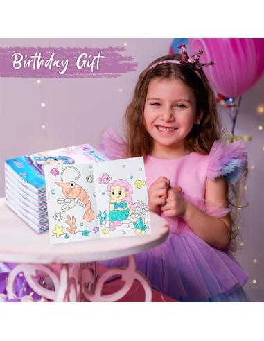 BenLouis 24 Libros de Colorear Sirena + 24 Crayones