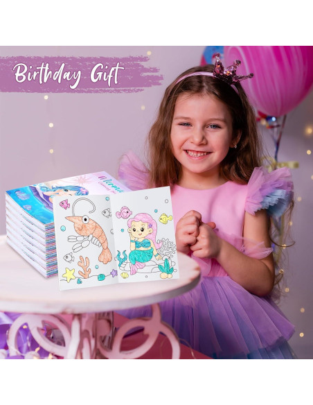 BenLouis 24 Libros de Colorear Sirena + 24 Crayones