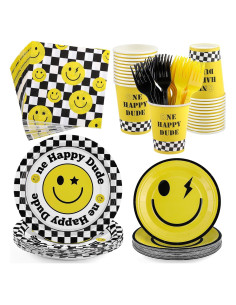 Juego de Vajilla 144 Piezas Kochorie Fiesta Carita Sonriente