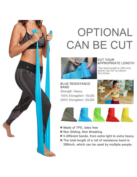 Banda de Resistencia Lianjindun Azul Pesado 152x15 cm