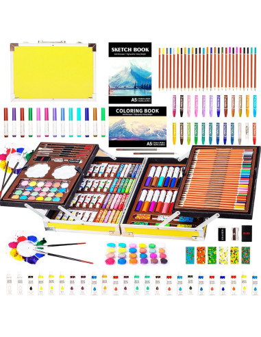 Set de Arte KINSPORY 139 Piezas Dibujo y Pintura Deluxe