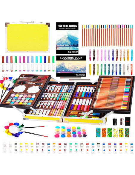 Set de Arte KINSPORY 139 Piezas Dibujo y Pintura Deluxe
