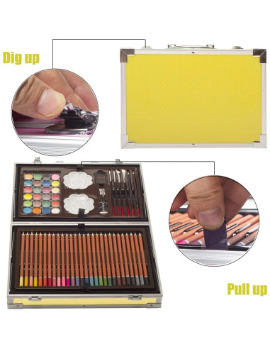 Set de Arte KINSPORY 139 Piezas Dibujo y Pintura Deluxe