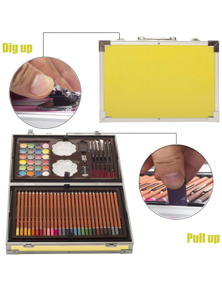 Set de Arte KINSPORY 139 Piezas Dibujo y Pintura Deluxe