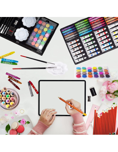 Set de Arte KINSPORY 139 Piezas Dibujo y Pintura Deluxe
