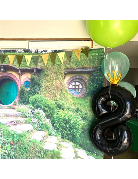 Globo de Número 8 Negro 101,6 cm de Foil para Fiesta