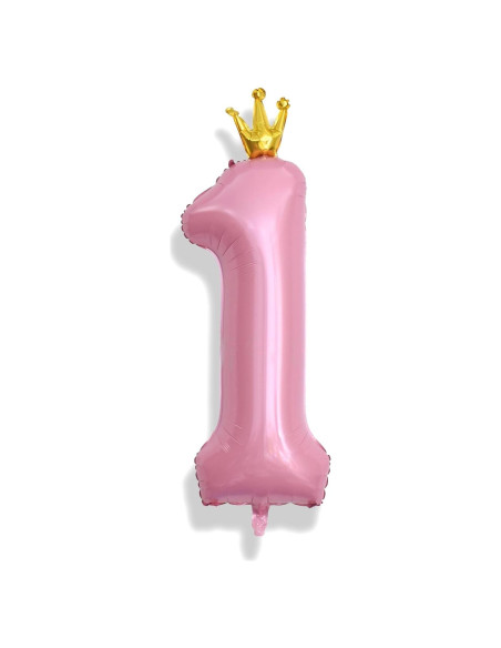 Globo de Número 1 Rosa Pastel 101,6 cm para Fiestas