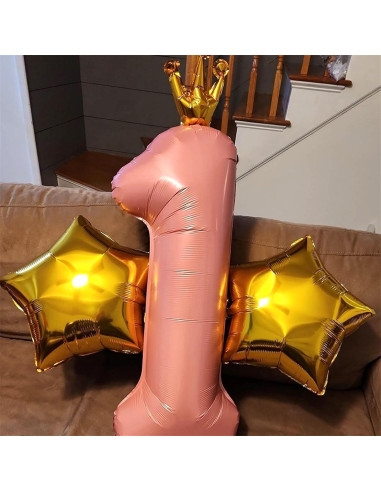 Globo de Número 1 Rosa Pastel 101,6 cm para Fiestas