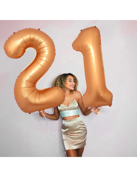 Globo de Número 8 Naranja Isndare 101,6 cm para Fiestas