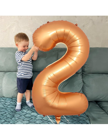 Globo de Número 8 Naranja Isndare 101,6 cm para Fiestas