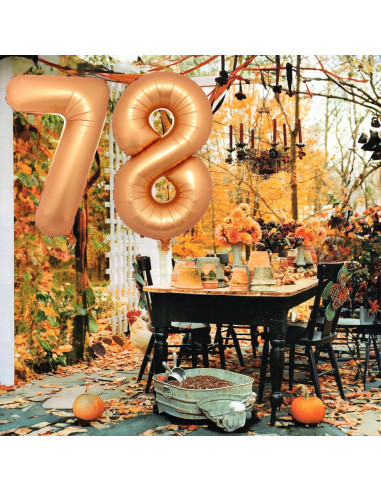 Globo de Número 8 Naranja Isndare 101,6 cm para Fiestas