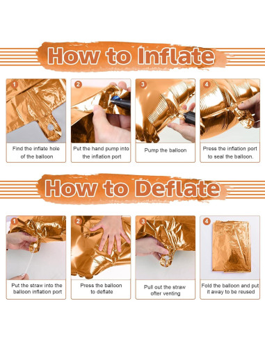 Globo de Número 8 Naranja Isndare 101,6 cm para Fiestas