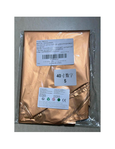 Globo de Número 8 Naranja Isndare 101,6 cm para Fiestas