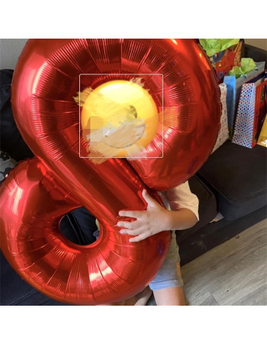 Globo Número 8 Rojo 101,6 cm Autoinflable para Fiestas