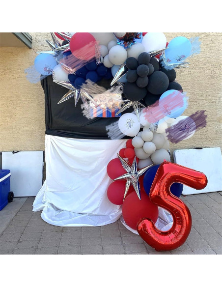 Globo Número 8 Rojo 101,6 cm Autoinflable para Fiestas