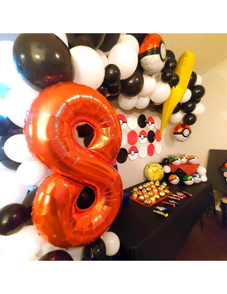 Globo Número 8 Rojo 101,6 cm Autoinflable para Fiestas