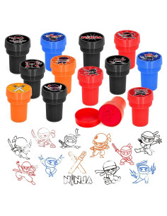 Sellos de Fiesta Ninja 24 Pcs Cinrobiye - 2.5 cm Diámetro