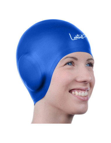 Gorro de Natación 3D Lahtak Azul Bluebonnet Silicona Impermeable