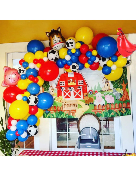 Kit de Arco de Globos de Animales de Granja UAEYW 138 Piezas