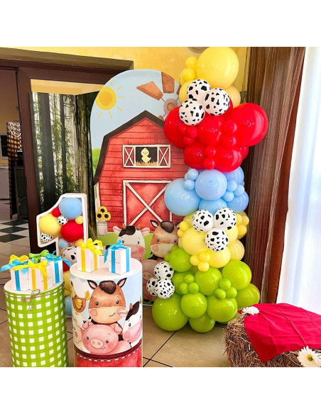 Kit de Arco de Globos de Animales de Granja UAEYW 138 Piezas