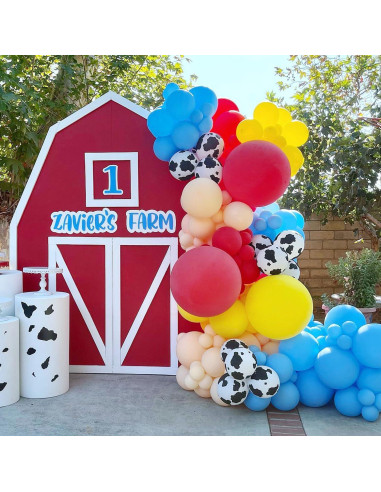 Kit de Arco de Globos de Animales de Granja UAEYW 138 Piezas