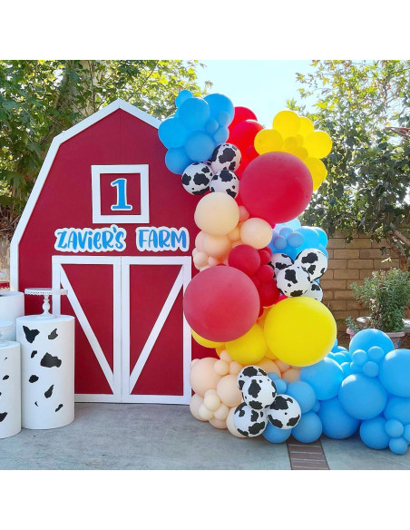 Kit de Arco de Globos de Animales de Granja UAEYW 138 Piezas