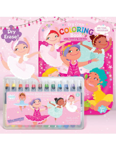 Juego de Colores Borrables La Historia del Cerdito 12 Crayones 2