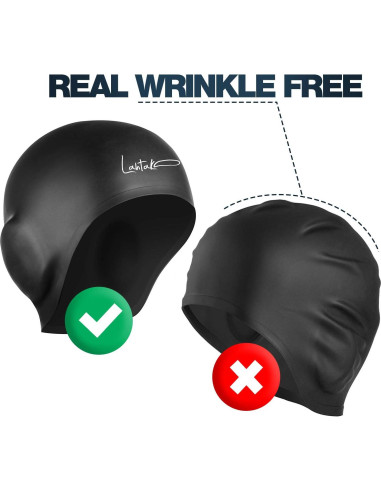 Gorro de Natación 3D Lahtak Azul Bluebonnet Silicona Impermeable