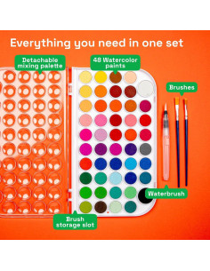 Set de Pintura Acuarela ARTISTRO 48 Colores + Pinceles 2