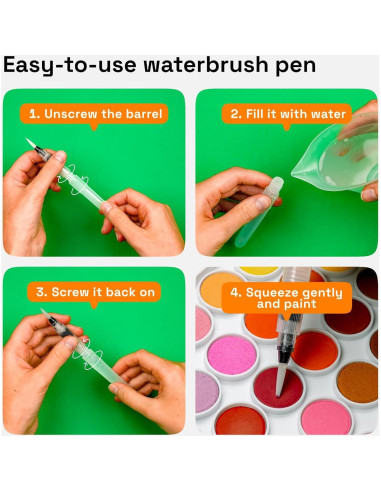 Set de Pintura Acuarela ARTISTRO 48 Colores + Pinceles